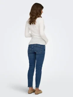 OLMBLUSH Średnia talia Krój skinny Do kostek Jeans