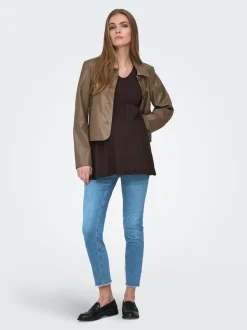 OLMBLUSH Średnia talia Krój skinny Do kostek Jeans