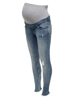 OLMBLUSH Średnia talia Krój skinny Do kostek Jeans