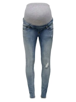 OLMBLUSH Średnia talia Krój skinny Do kostek Jeans
