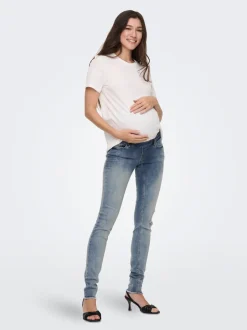 OLMBLUSH Średnia talia Krój skinny Do kostek Jeans