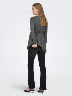 OLMBLUSH Średnia talia Krój flared Jeans