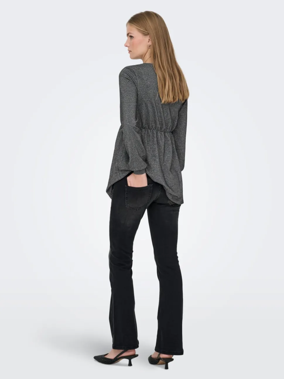 OLMBLUSH Średnia talia Krój flared Jeans