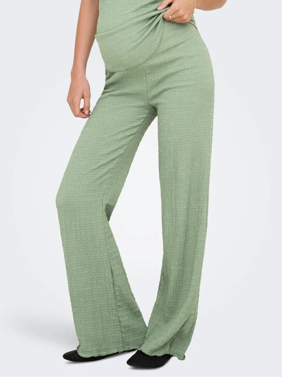 OLMCALIA Krój wide leg Spodnie