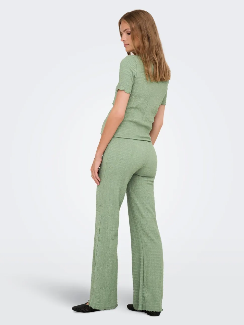 OLMCALIA Krój wide leg Spodnie