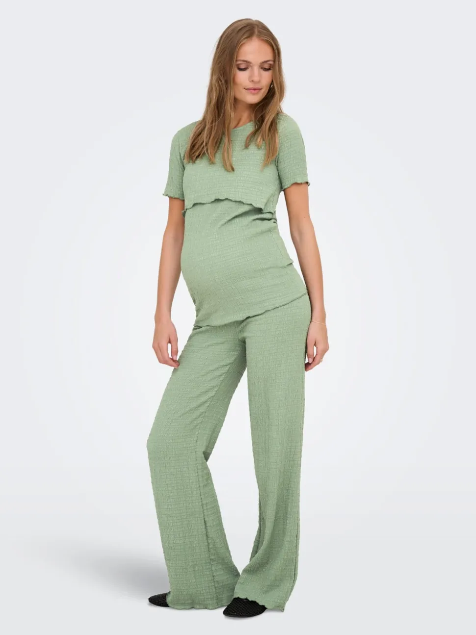 OLMCALIA Krój wide leg Spodnie