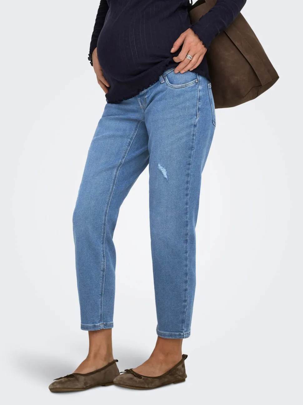 OLMCATWALK Wysoka talia Krój mom Do kostek Jeans