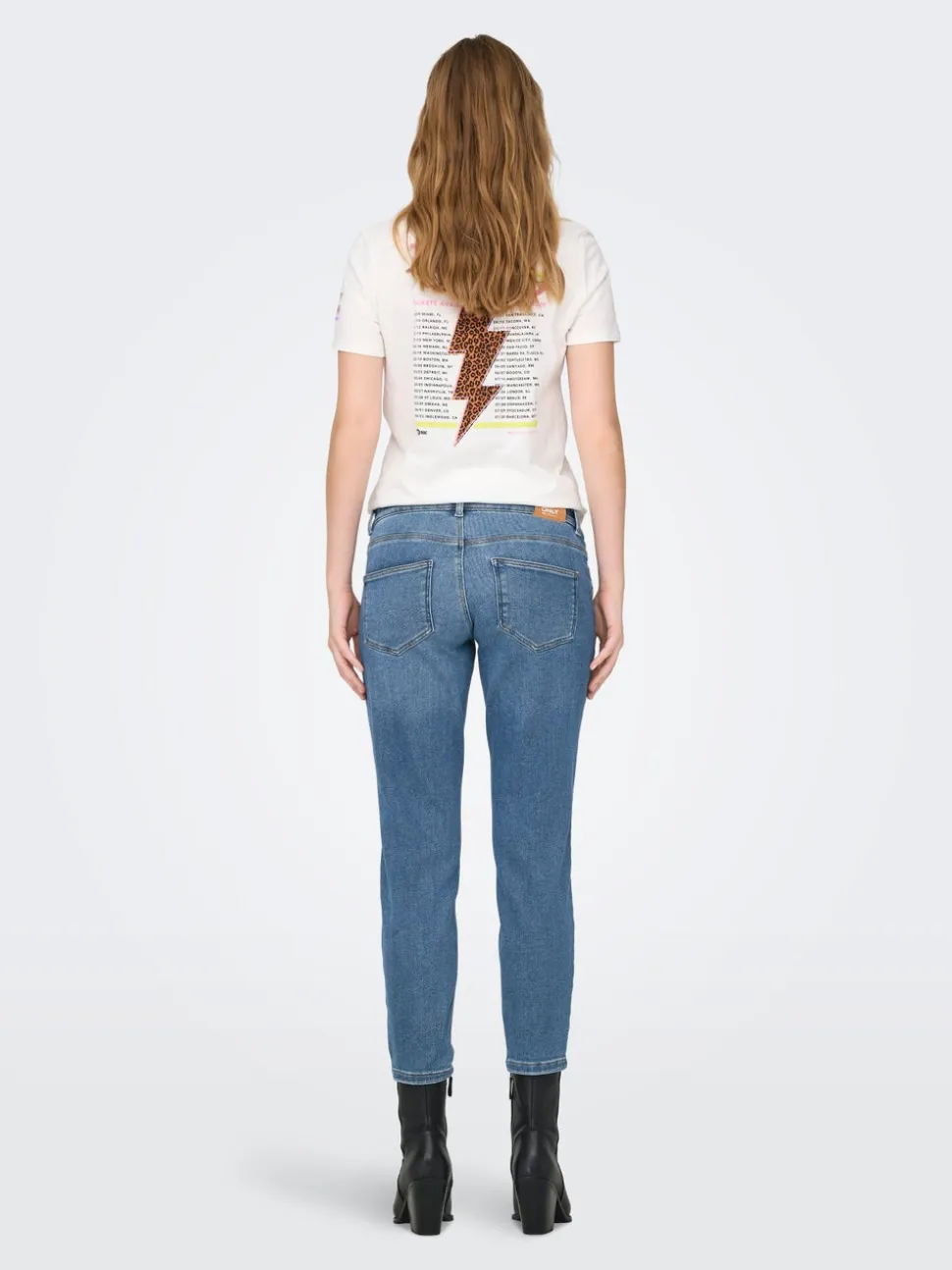 OLMCATWALK Wysoka talia Krój mom Do kostek Jeans