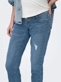 OLMCATWALK Wysoka talia Krój mom Do kostek Jeans