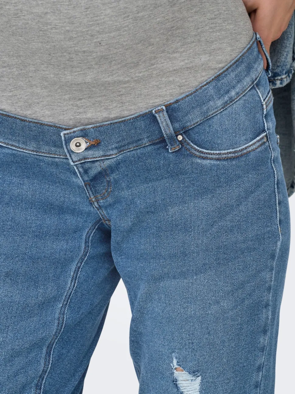 OLMCATWALK Wysoka talia Krój mom Do kostek Jeans