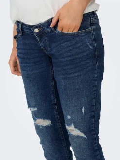 OLMENEDA Wysoka talia Krój prosty Do kostek Jeans