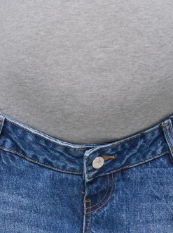 OLMGABI Średnia talia Krój regularny Jeansowe szorty