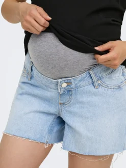 OLMGABI Średnia talia Krój regularny Jeansowe szorty