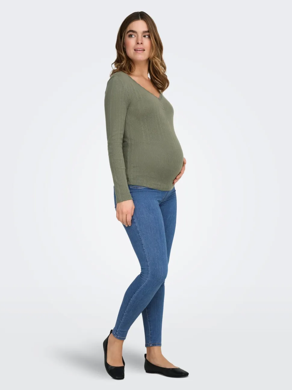 OLMRAIN Średnia talia Krój skinny Jeans
