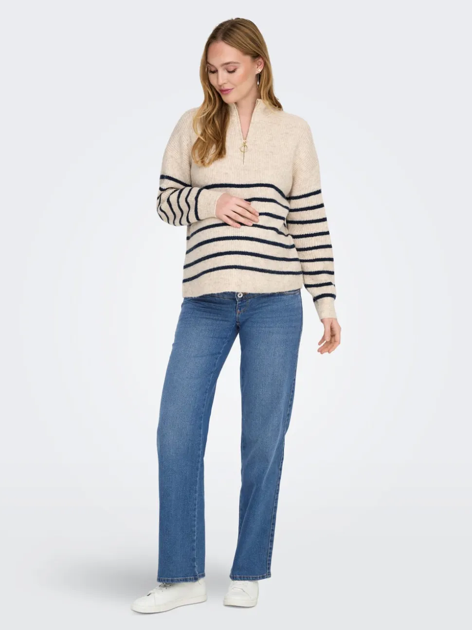 OLMSNOW Wysoka talia Krój wide leg Jeans