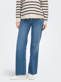OLMSNOW Wysoka talia Krój wide leg Jeans