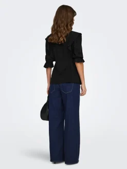 OLMSNOW Wysoka talia Krój wide leg Jeans