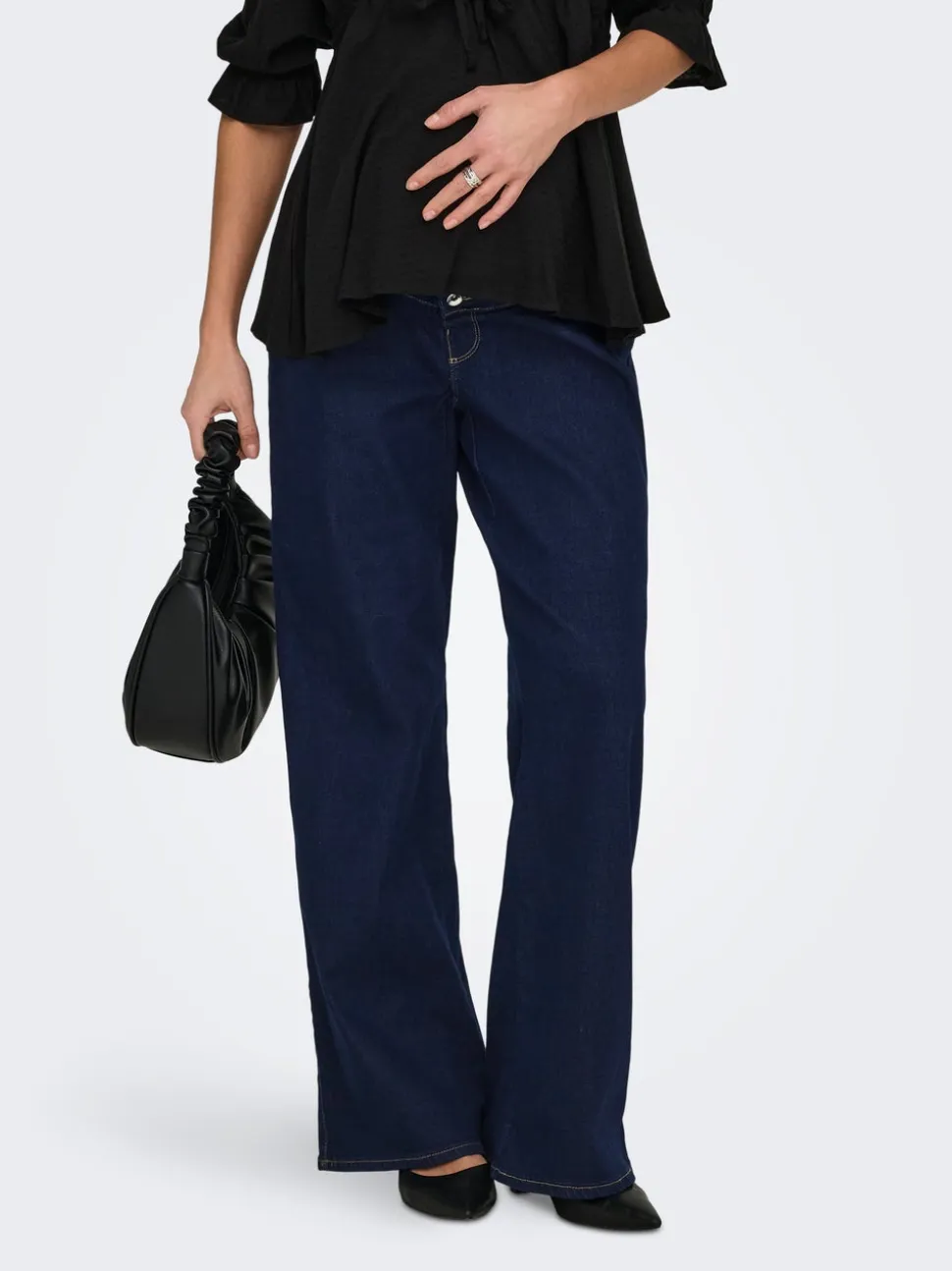 OLMSNOW Wysoka talia Krój wide leg Jeans