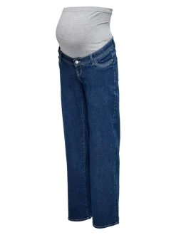OLMWAUW Średnia talia Krój wide leg Jeans