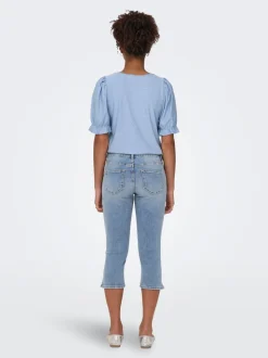ONLBLUSH Średnia talia Krój skinny capri Jeansowe szorty