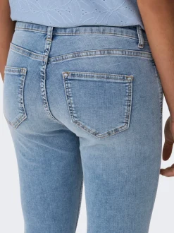 ONLBLUSH Średnia talia Krój skinny capri Jeansowe szorty
