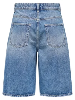 ONLMATE Średnia talia Krój baggy Jeansowe szorty