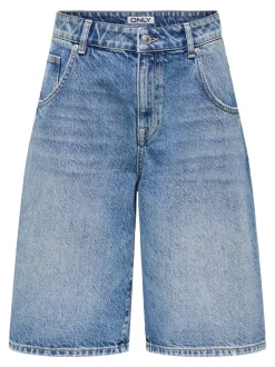 ONLMATE Średnia talia Krój baggy Jeansowe szorty