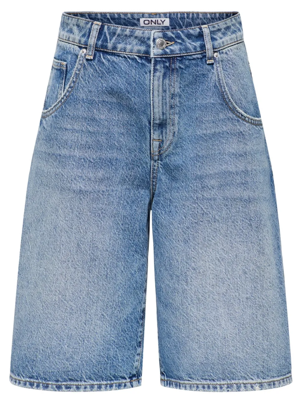 ONLMATE Średnia talia Krój baggy Jeansowe szorty