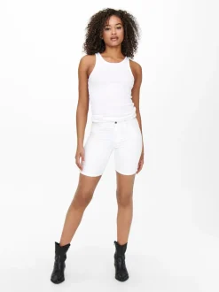 ONLRAIN Średnia talia Krój bodycon Jeansowe szorty