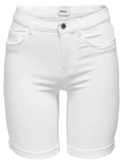ONLRAIN Średnia talia Krój bodycon Jeansowe szorty