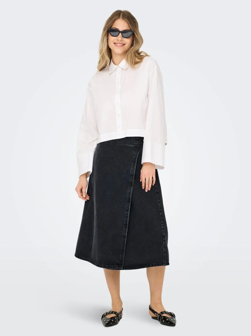 ONLTHEA Jeans Spódnica jeansowa Spódnica midi