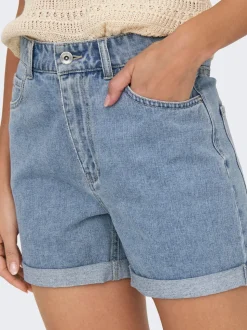 ONLVEGA Wysoka talia Krój regularny Jeansowe szorty
