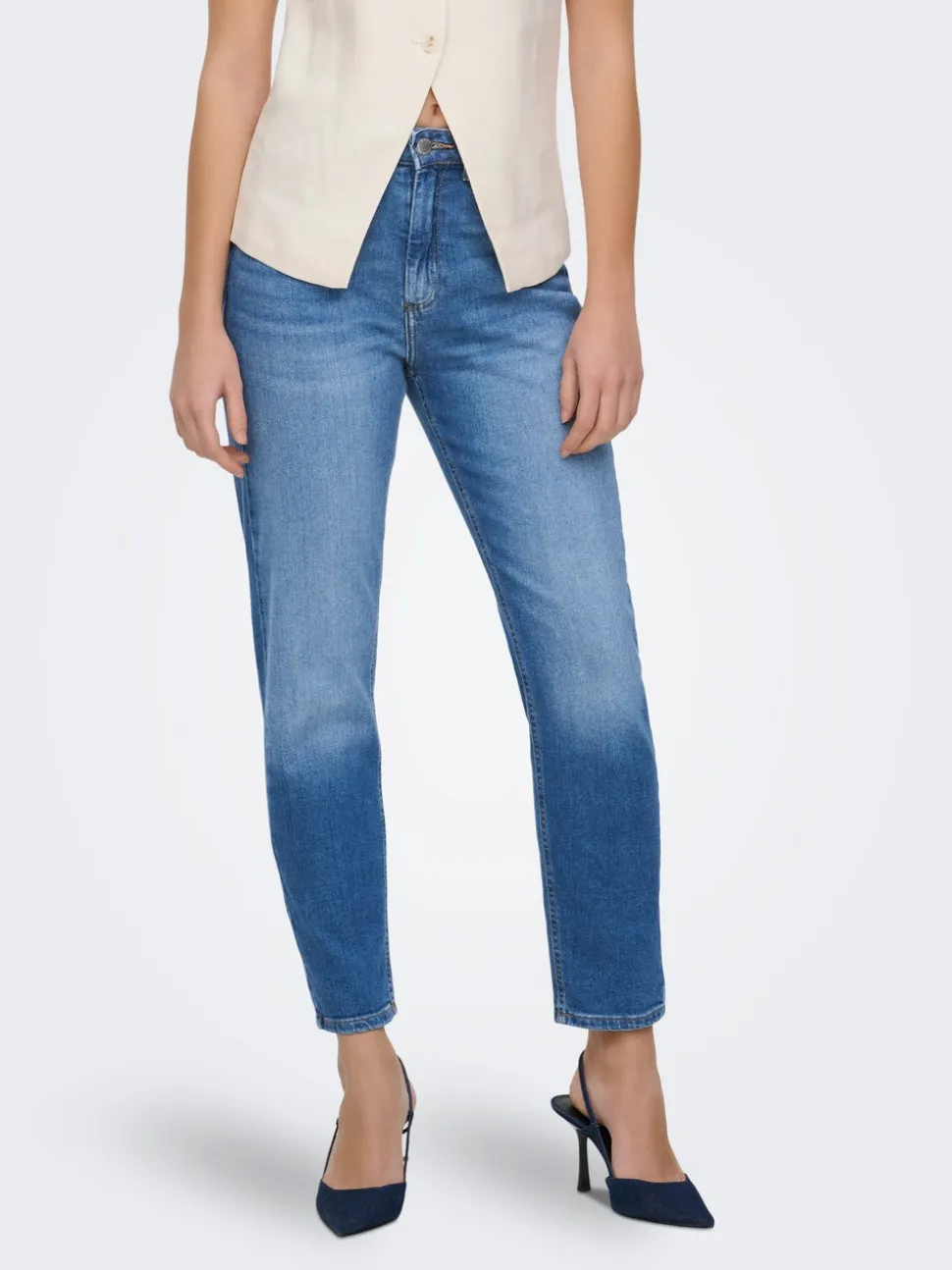 ONLVENEDA Wysoka talia Krój mom Jeans