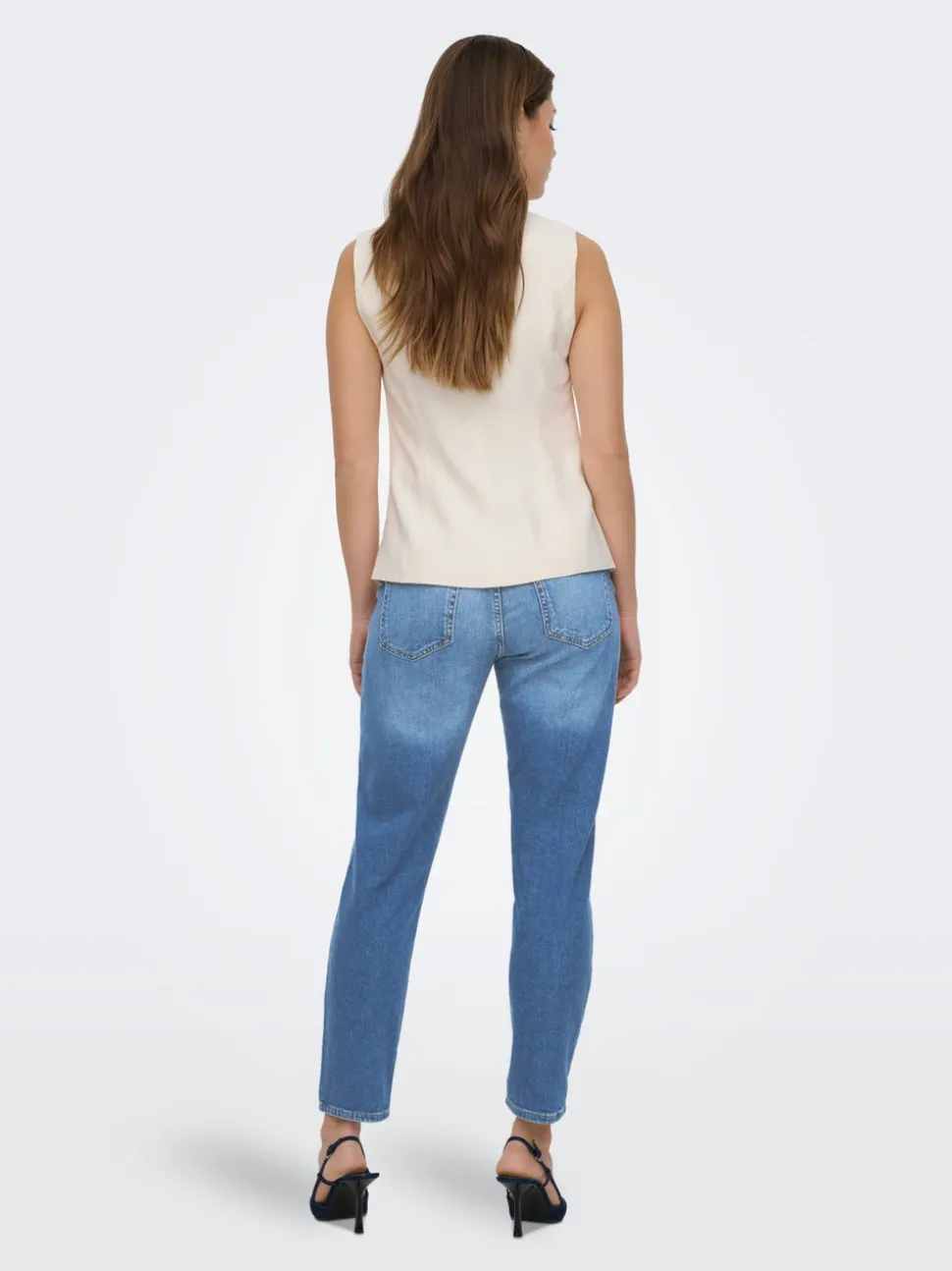 ONLVENEDA Wysoka talia Krój mom Jeans