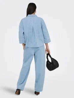 ONLVIX Średnia talia Krój baryłkowaty Jeans