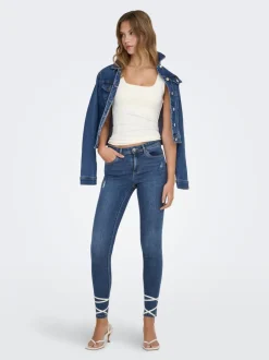 ONLWAUW Średnia talia Krój skinny Jeans