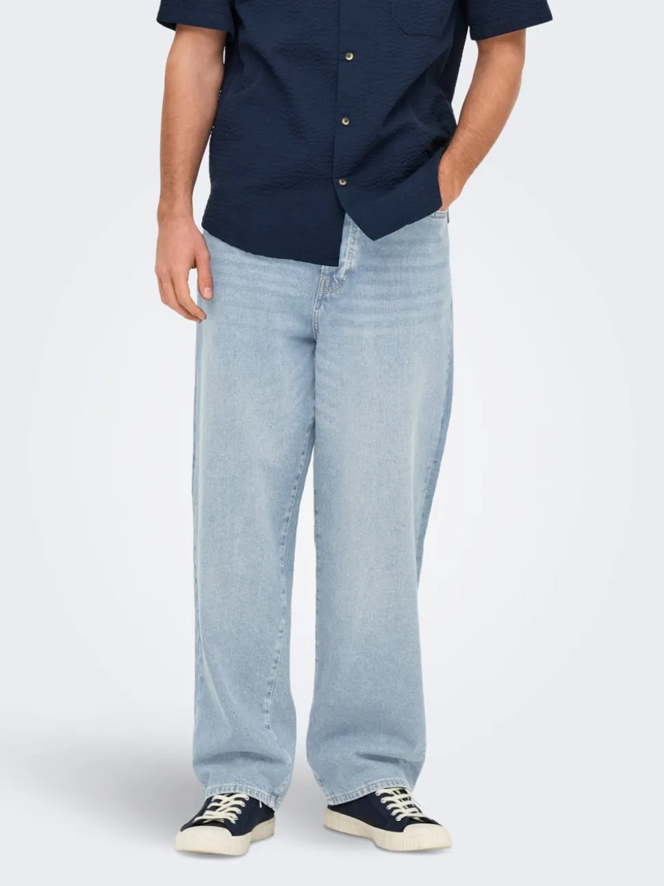 ONSFADE Wysoka talia Luźno dopasowane Jeans