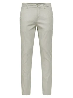 ONSMARK Krój tapered Len Spodnie chino