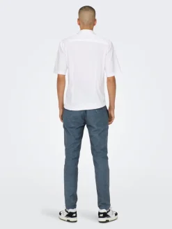 ONSMARK Krój tapered Len Spodnie chino