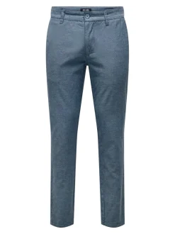 ONSMARK Krój tapered Len Spodnie chino