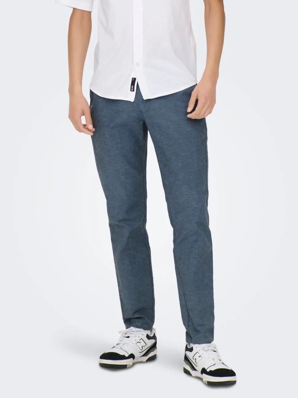 ONSMARK Krój tapered Len Spodnie chino