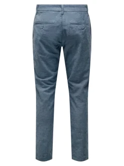 ONSMARK Krój tapered Len Spodnie chino
