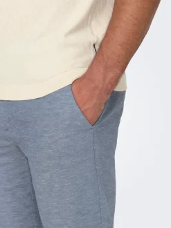 ONSMARK Krój tapered Len Spodnie chino