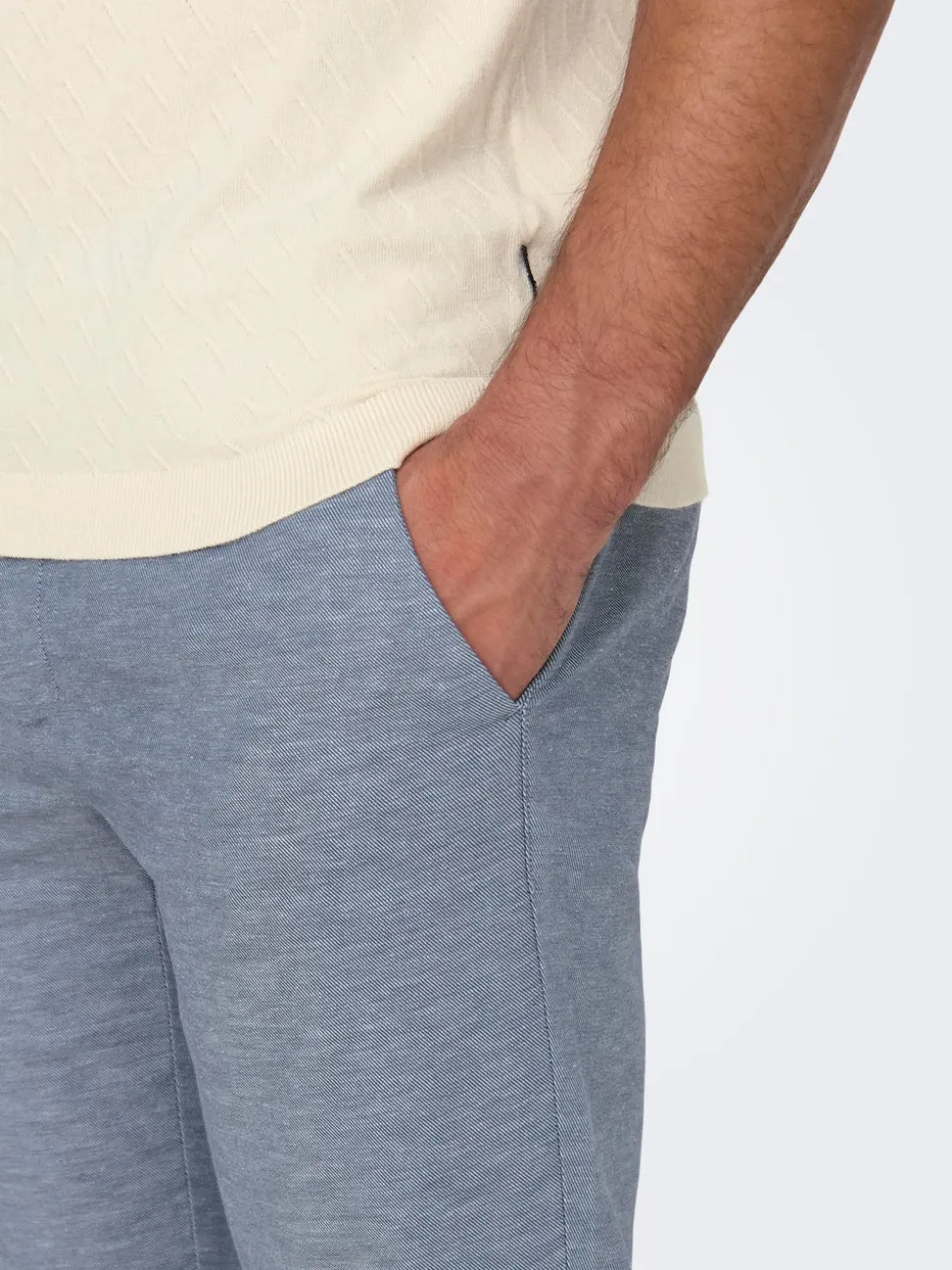 ONSMARK Krój tapered Len Spodnie chino