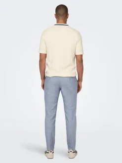 ONSMARK Krój tapered Len Spodnie chino