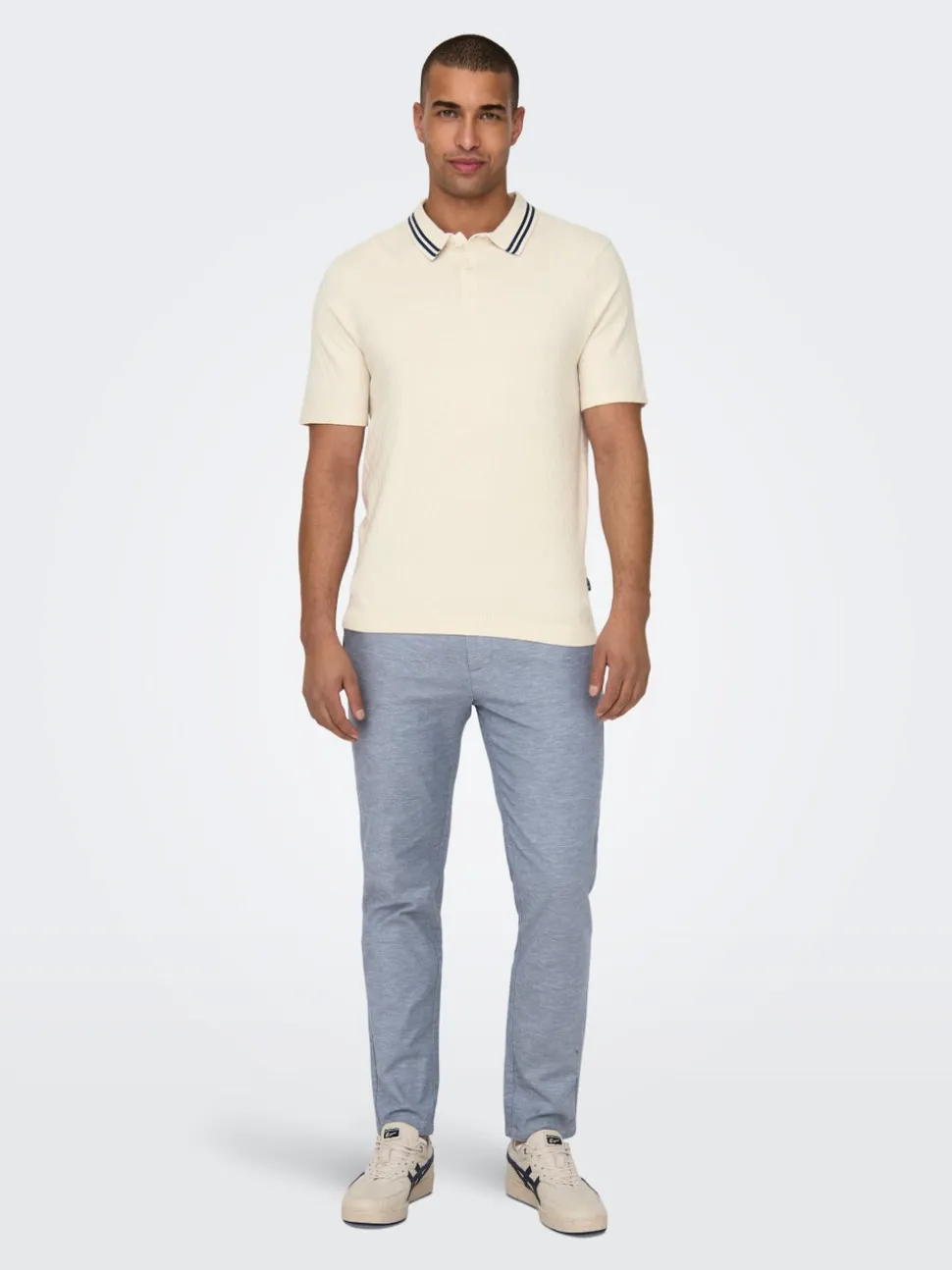 ONSMARK Krój tapered Len Spodnie chino
