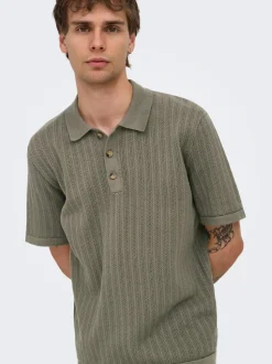 ONSMOON Dzianinowa koszulka polo