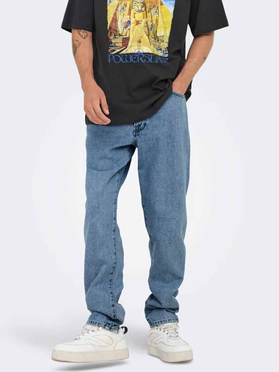 ONSTYE Wysoki stan Krój tapered Jeans