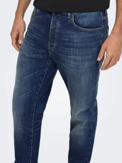 ONSYOKE Średni stan Krój tapered Jeans