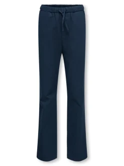 OSJLINUS Krój tapered Len Spodnie